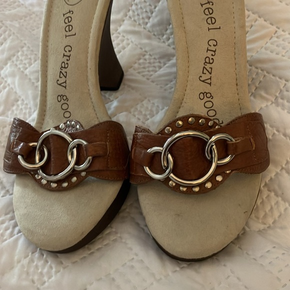 Dr Scholls jubilee wedge leather and soft suede upper NWOT - Picture 3 of 8